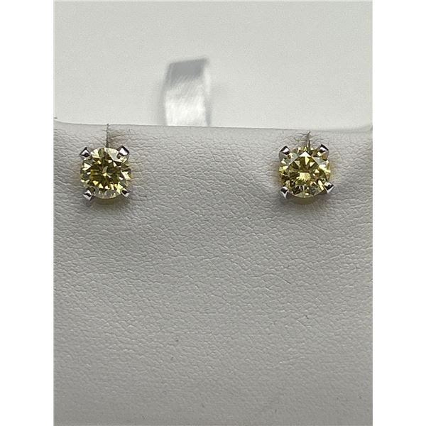 $1200 APPRAISED 2.00 CARAT SOLITAIRE STUD EARRINGS SET
