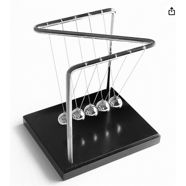 Newtons Cradle Pendulum Balls, Educational Physics Large Balance Balls Desktop Decoration
