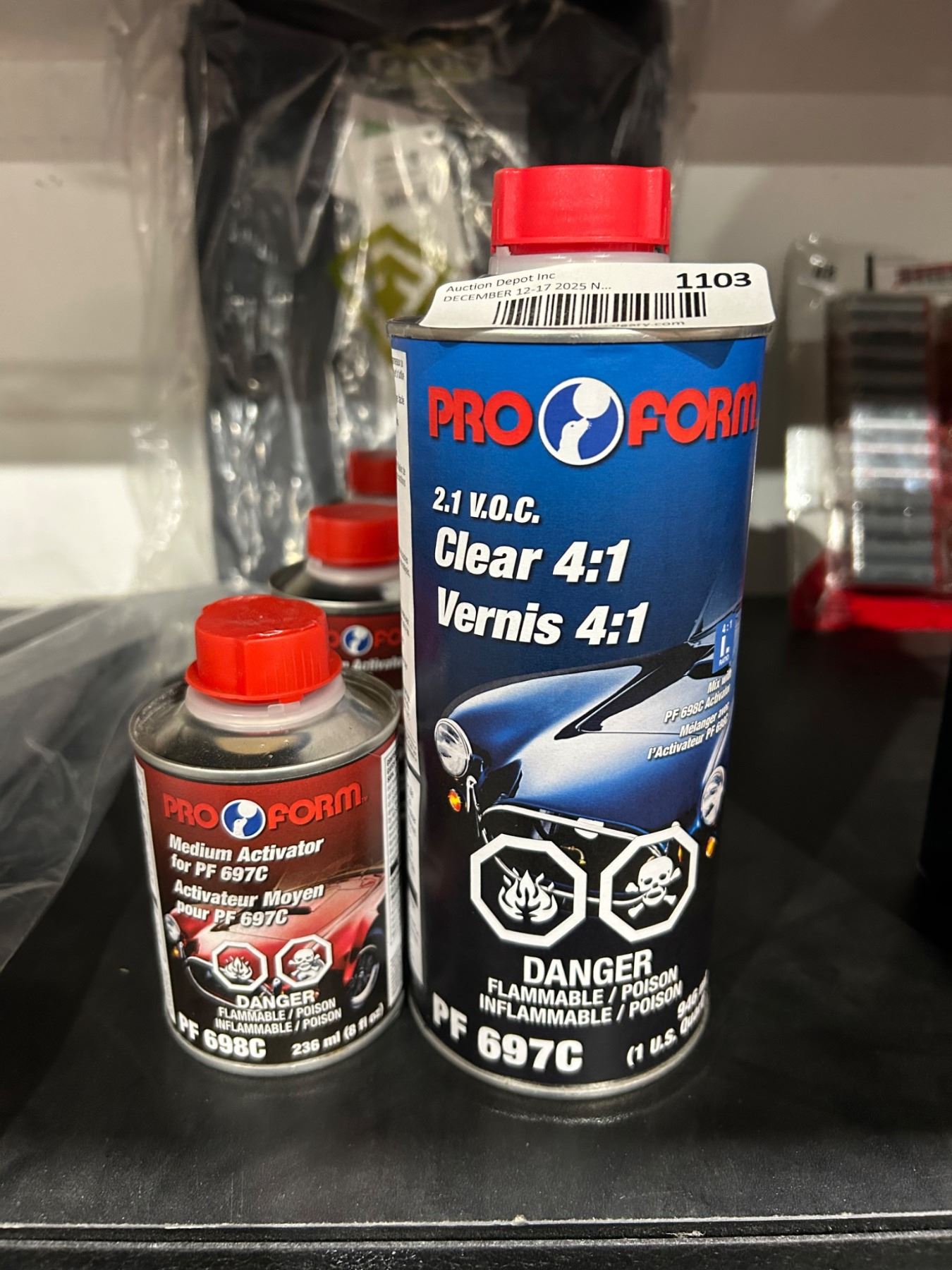 Lot of Pro Form Clearcoat 4:1 System with Activator, PF 697C and PF 689C