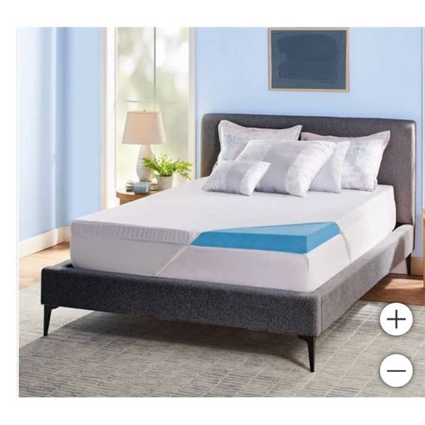Novaform Soothing Cool 3 Inch Memory Foam Mattress Topper, Full Size