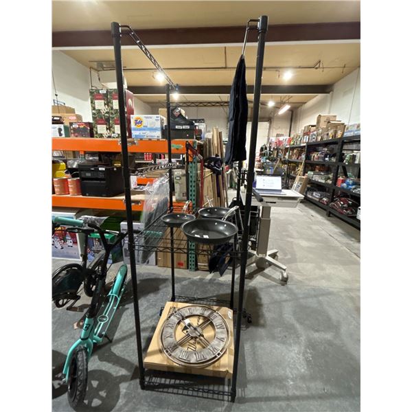 Metal Shelving Unit, 74″ x 30″ x 23″ Black Finish **Unit Only**