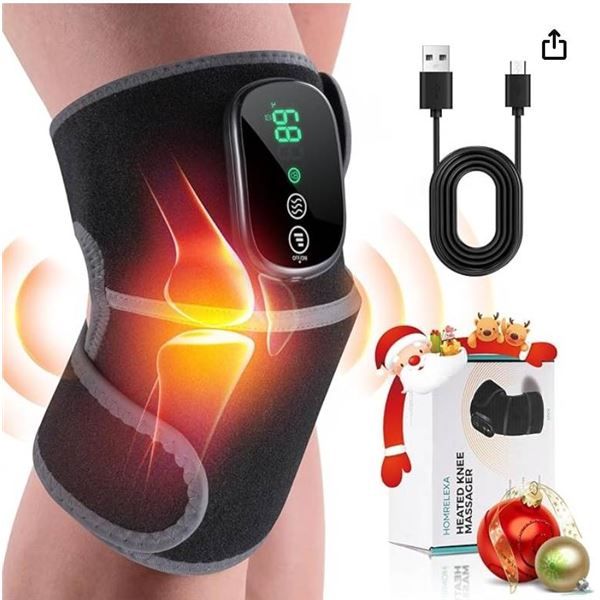 Homrelexa Heated Knee Massager With Wireless Design and Enlarged Heating