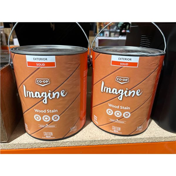 2 Co-op Imagine Exterior Solid Wood Stain, 3.64 L Each, Model C9419