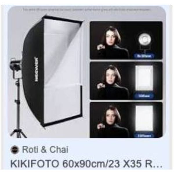 Kikfoto 60x90cm Video Shooting Equipment in Black