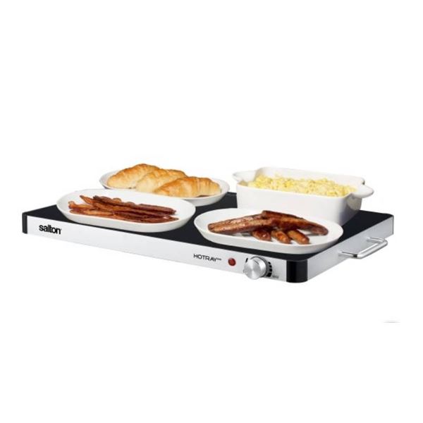 Salton Hot Tray XL Warming Tray with Tempered Glass and Cool-Touch Handles