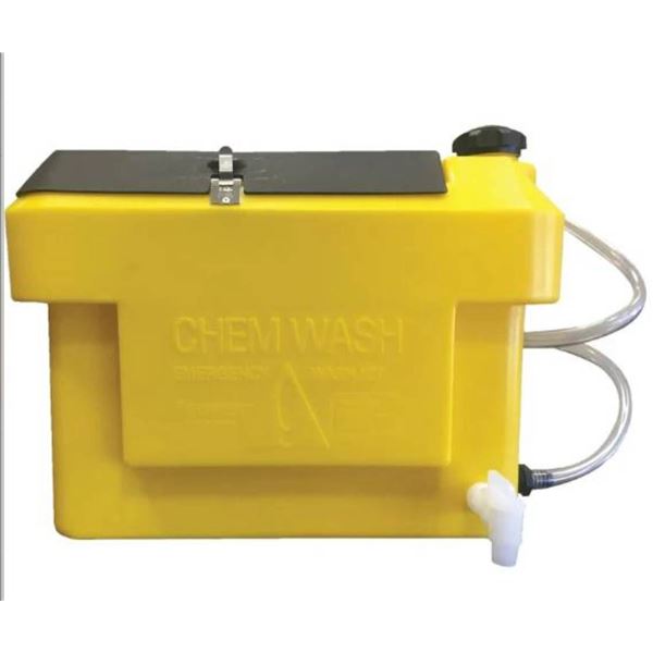 Chemiwash Emergency Wash Kit in Yellow with Mounting Base
