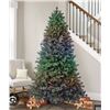 Image 1 : 7.5-Foot Pre-Lit Artificial Christmas Tree with LED Lights