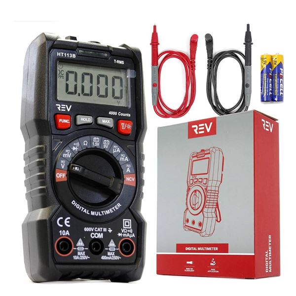 VViViD REV 4000 Count Digital Multimeter with Ohm Volt Amp and Diode Voltage Tester