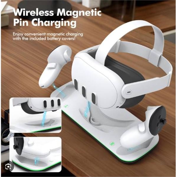 VR Charging Base with Model X004DXE38L for Quest 3 **Charging Base Only**