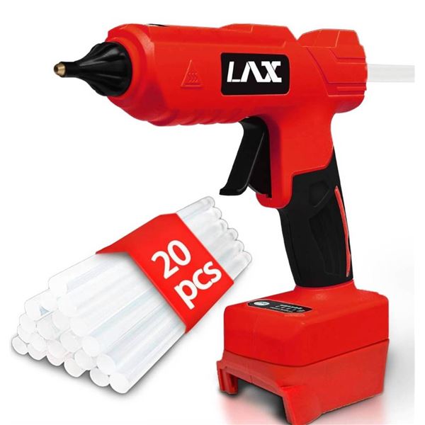 Cordless 100W Hot Glue Gun for Milwaukee M18 Battery, Handheld Heavy Duty Glue Gun Kit with