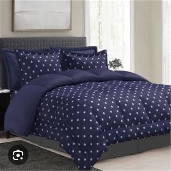 Comfy Bamboo World King Size Comforter Set in Polka Dot Pattern