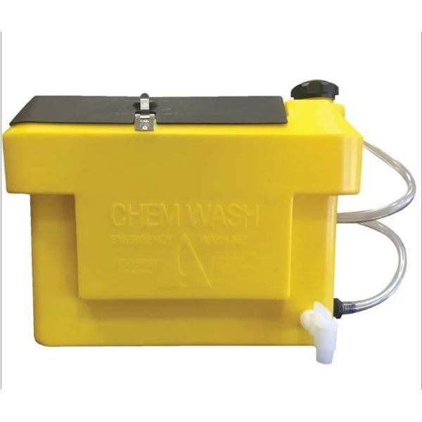 Chemiwash Emergency Wash Kit in Yellow with Mounting Base