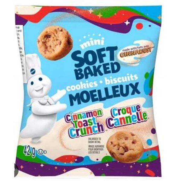 Mini Soft Baked Cookies Cinnamon Toast Crunch 28 Pouches 1.17 Kg