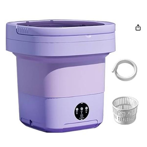 Folding Washing Machine with 13L Capacity, Model X10 – Purple