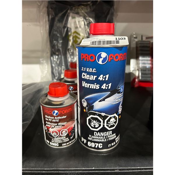 Pro Form Clearcoat 4:1 System with Activator, PF 697C and PF 689C