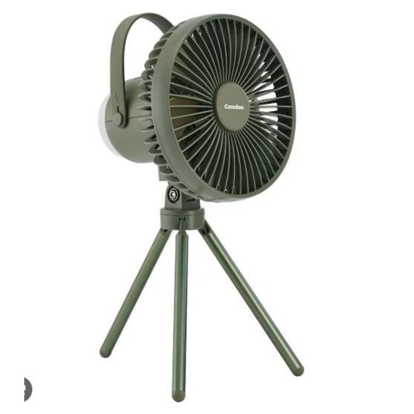 Camelion Portable Stand Fan with Adjustable Tripod and LED Light