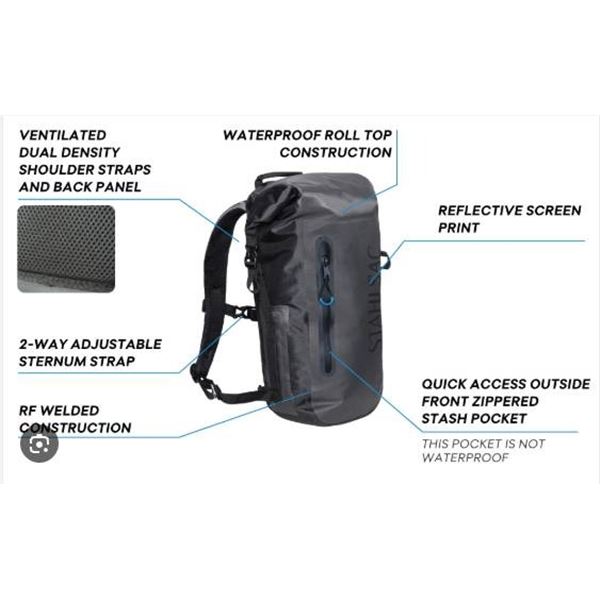 Stahlsac 26L (27.5 QT) Waterproof Backpack with Shoulder Straps