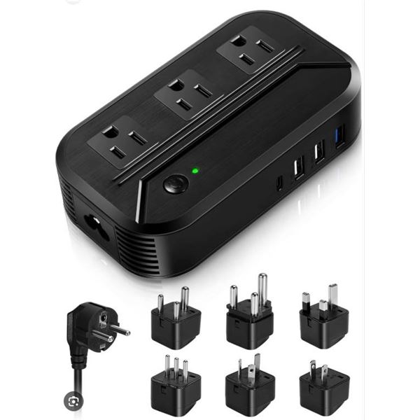 2300W Step Down Power Converter with Multiple Ports and USB Support