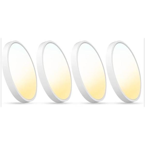 Lot of 4 – Taloya B251 LED Ceiling Lights, 3000K-6500K, 20W, 120V