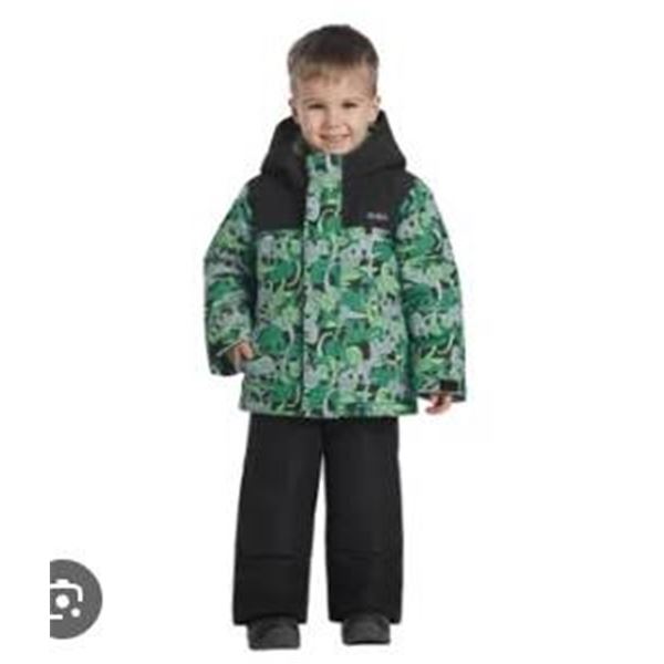 Gusti Toddler Two-Piece Winter Outfit, Size 2T, Green and Black