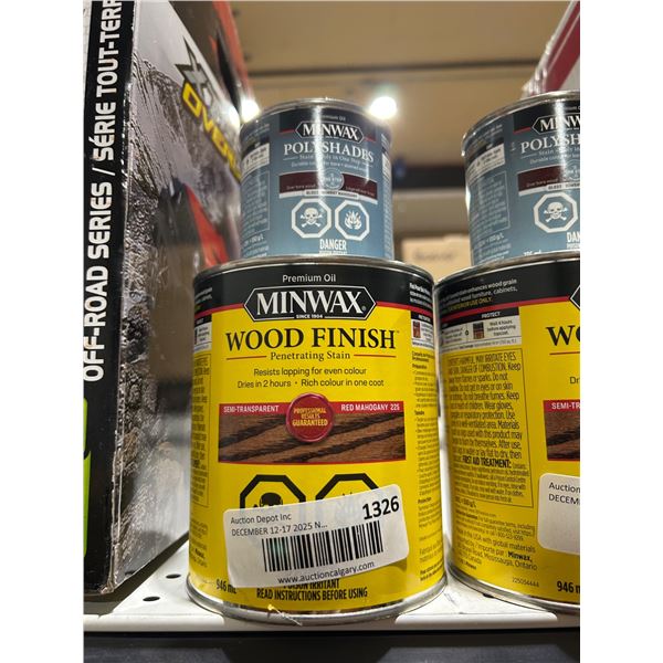 Minwax Wood Finish 946 mL and Polyshades 236 mL