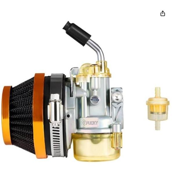 PUCKY new look carburetor 2 stroke 49cc 66cc 70cc 80cc with air filter for 2 stroke engine electric 
