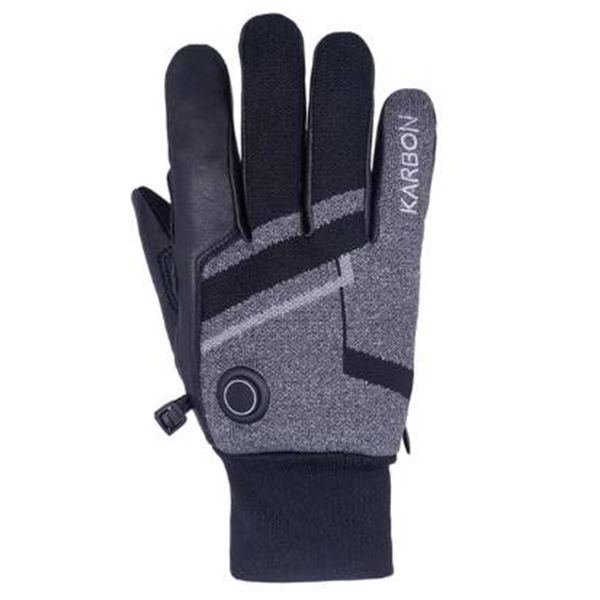Karbon Heated Sports Gloves with Leather Palm, Thumb & Index – Size S-P