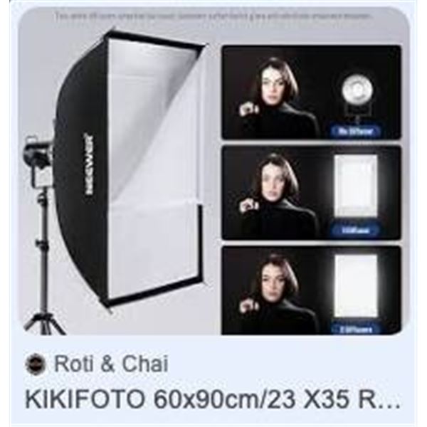 Kikfoto 60x90cm Video Shooting Equipment in Black