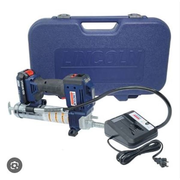 Lincoln PowerLuber Grease Gun 1880 Series A With Accessories **Stock Photo is for visual referance o