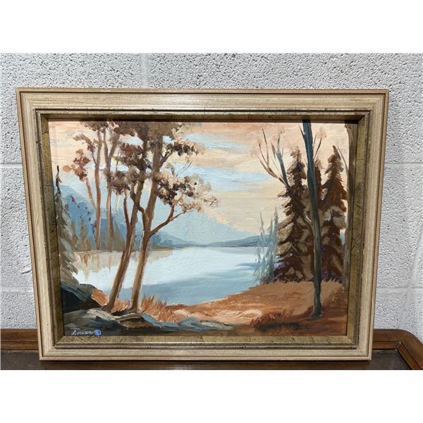 Oil Painting Titled ‘Rusty Blue Abstract’ by Carol Conran on Canvas Board ( 1ft 7i