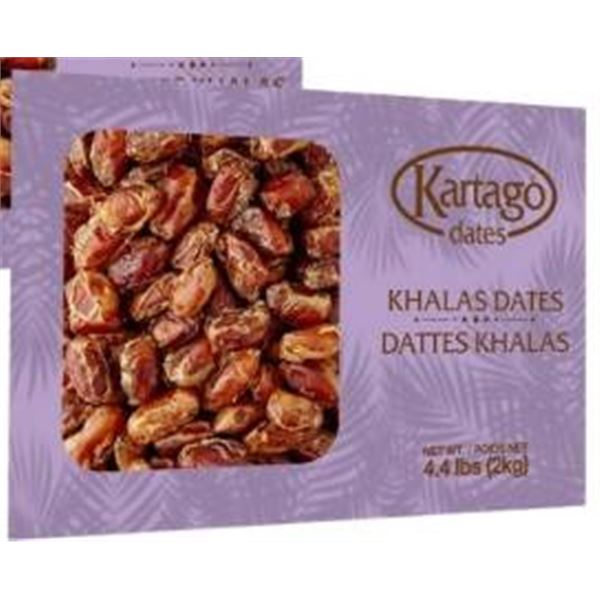 Kartago Khalas Dates, 2kg (4.4 lbs), Packaged Dates