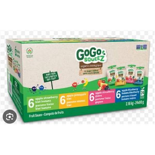 GoGo Squeez Organic Fruit Sauce Variety Pack, 24 Pouches