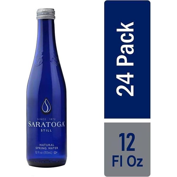 Saratoga Carbonated Spring Water, 24 Bottles, 473 mL Each