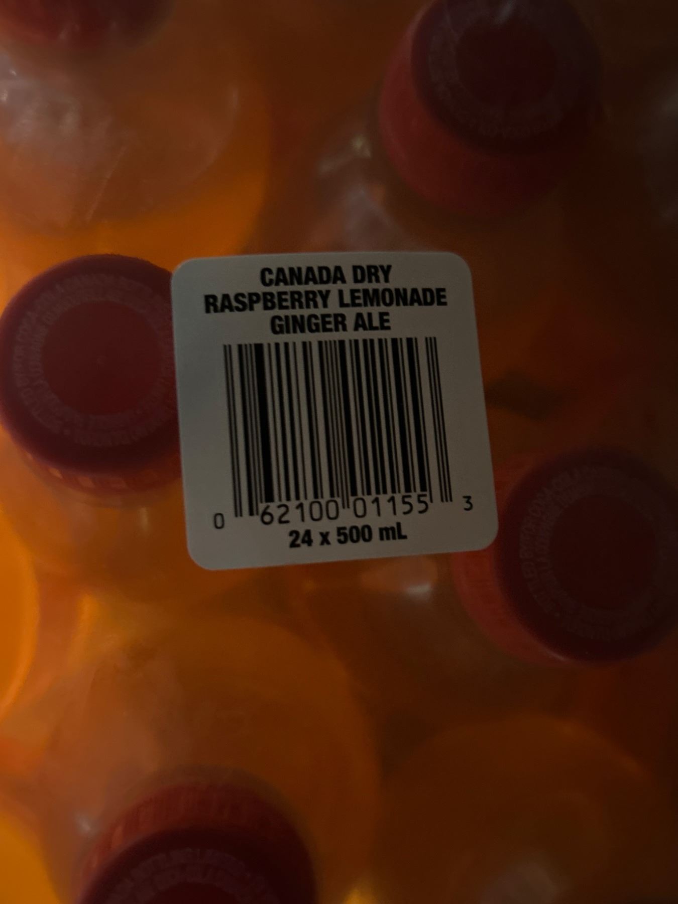 Ginger Ale Raspberry Lemonade Canada Dry Raspberry Lemonade Ginger Ale, 24 Bottles, 500 mL Each