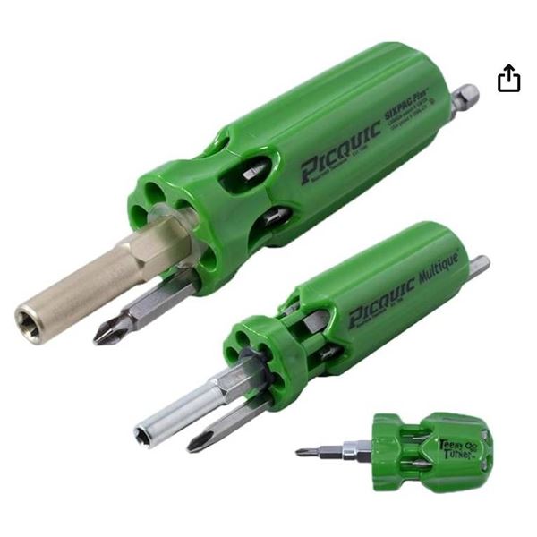 Picquic 44605 3-Multi-Driver Family Pack, Gecko Green Opaque