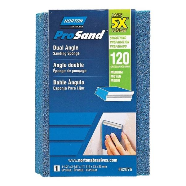 Lot of 3 Norton 82076 4-1/2″ x 2-7/8″ 120 Grit Medium ProSand Sanding Sponge