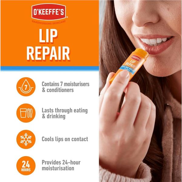 O’Keeffe’s Lip Repair Cooling Lip Balm 4.2g (2 Units)