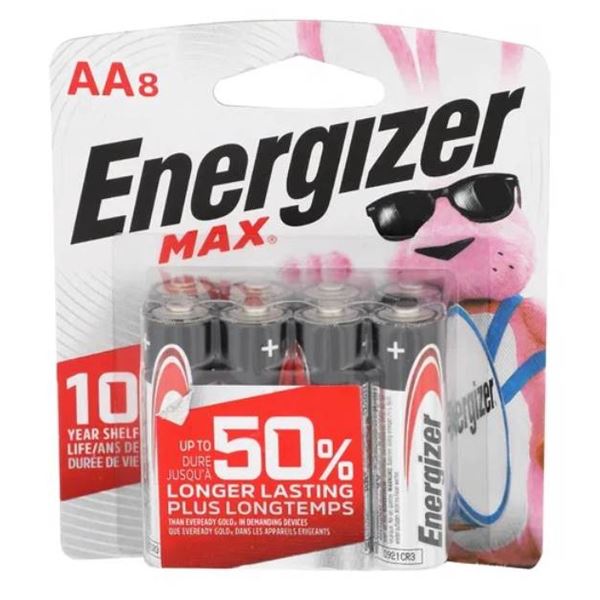 Lot of 3 Packs Energizer Max AA Alkaline Batteries AA8