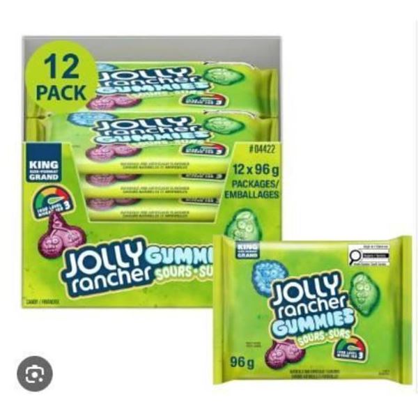 Jolly Rancher Gummies Sours 12 x 96 g King Size