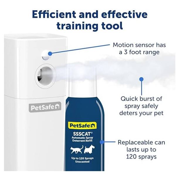 PetSafe SSSCAT Automatic Spray Pet Deterrent – 4.72 oz / 134 g