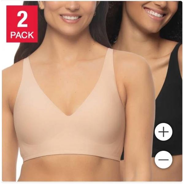 Buffalo David Bitton Seam-Free Wireless Bra L/G Size, 2 Pack