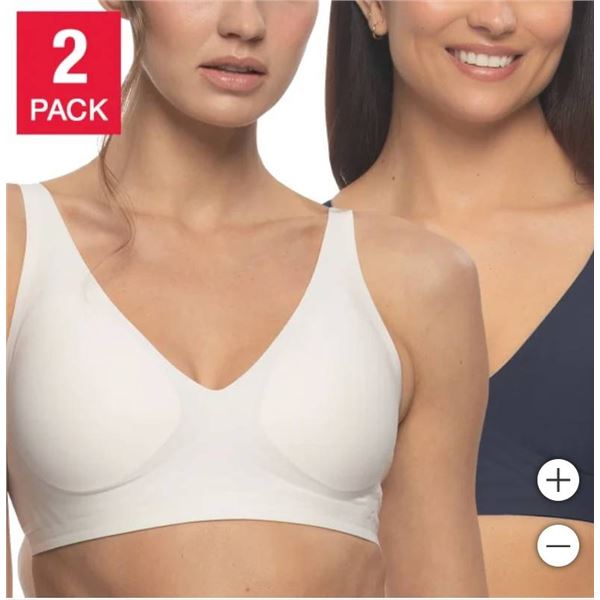 Buffalo David Bitton Wire-Free Seam-Free Bra – 2 Pack – Size S/P