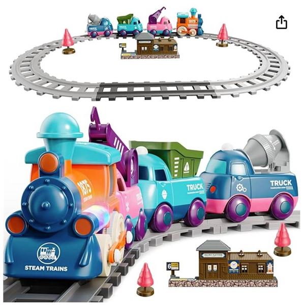 Rail Train Set for Toddlers, Magnetic Train Toys for Toddlers