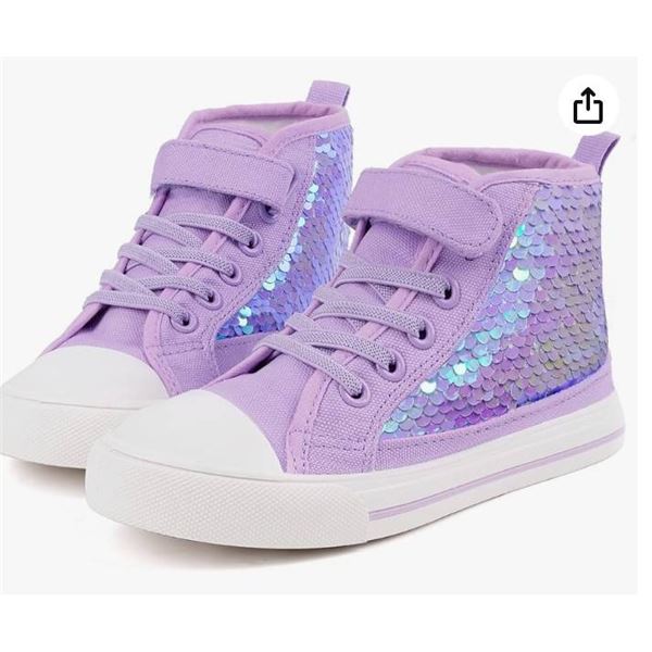 Toandon Sparkle Color Change Flipping Sequins High Top Casual Canvas Shoes Size 13