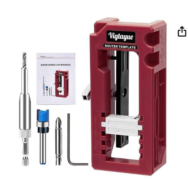 Vigtayue Router Template Door Hinge Jig with Metal Brushed Finish