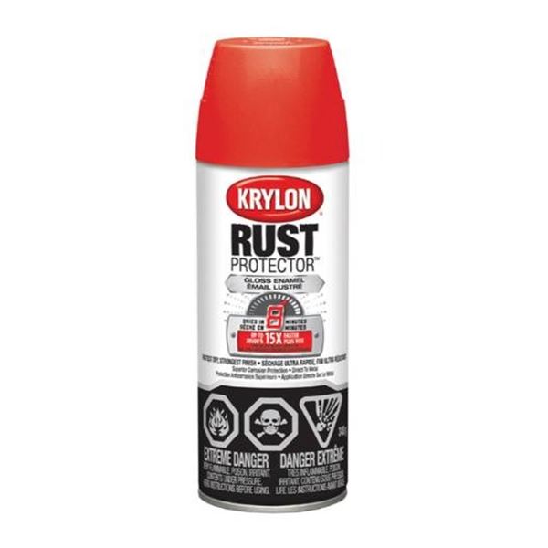 Lot of 6 – Krylon Rust Protector Aerosol Spray Paint – Enamel Based – Glo