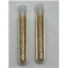 Image 2 : LOT OF 2 – large vials golden flake material