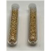 Image 3 : LOT OF 2 – large vials golden flake material