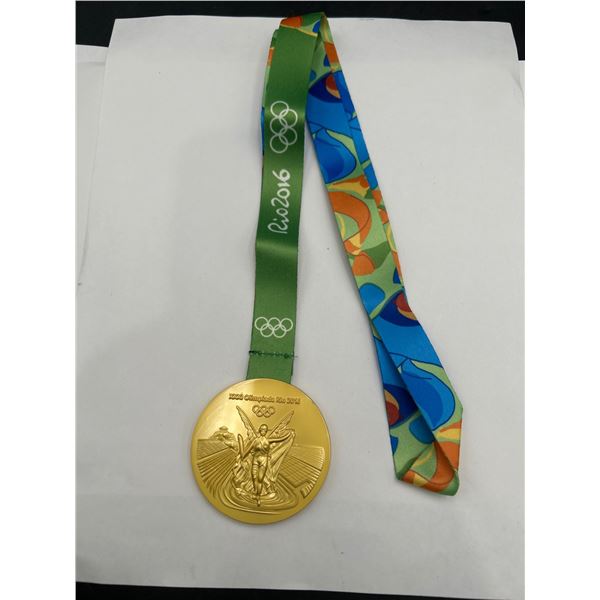 Rio 2016 Olympic commemorative collector Gold Medal with Ribbon