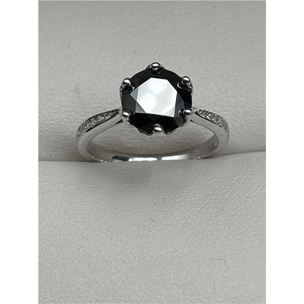 $1800 APPRAISED 3.00 CARAT BLACK MOISSANITE RING